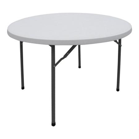 Сгъваема маса за кетъринг Comfort , бяла кръгла, D120x74см