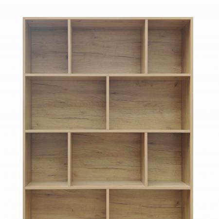 Библиотека Evergin  с чекмеджета от MDF в цвят дъб 100x30x135см