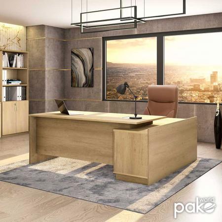 Професионално работно бюро Amazon  ляв ъгъл цвят sonoma 180x160x76см