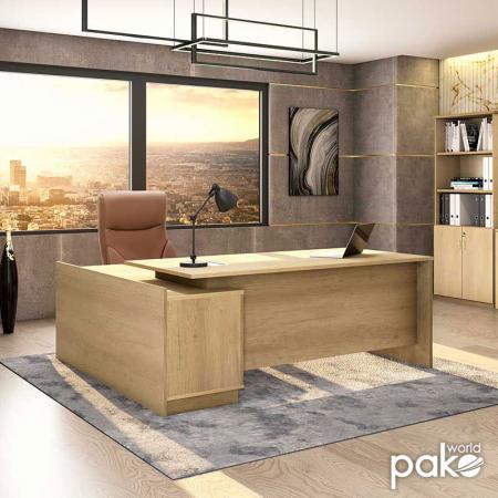 Професионално работно бюро Amazon  десен ъгъл цвят sonoma 180x160x76см